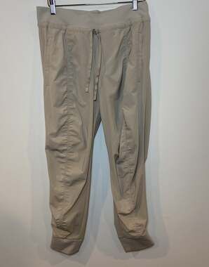 Athleta Attittude II Pants Joggers Light Tan Khaki Size 14 Petite 14P